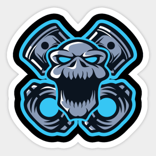 Pistons Gear Head Sticker